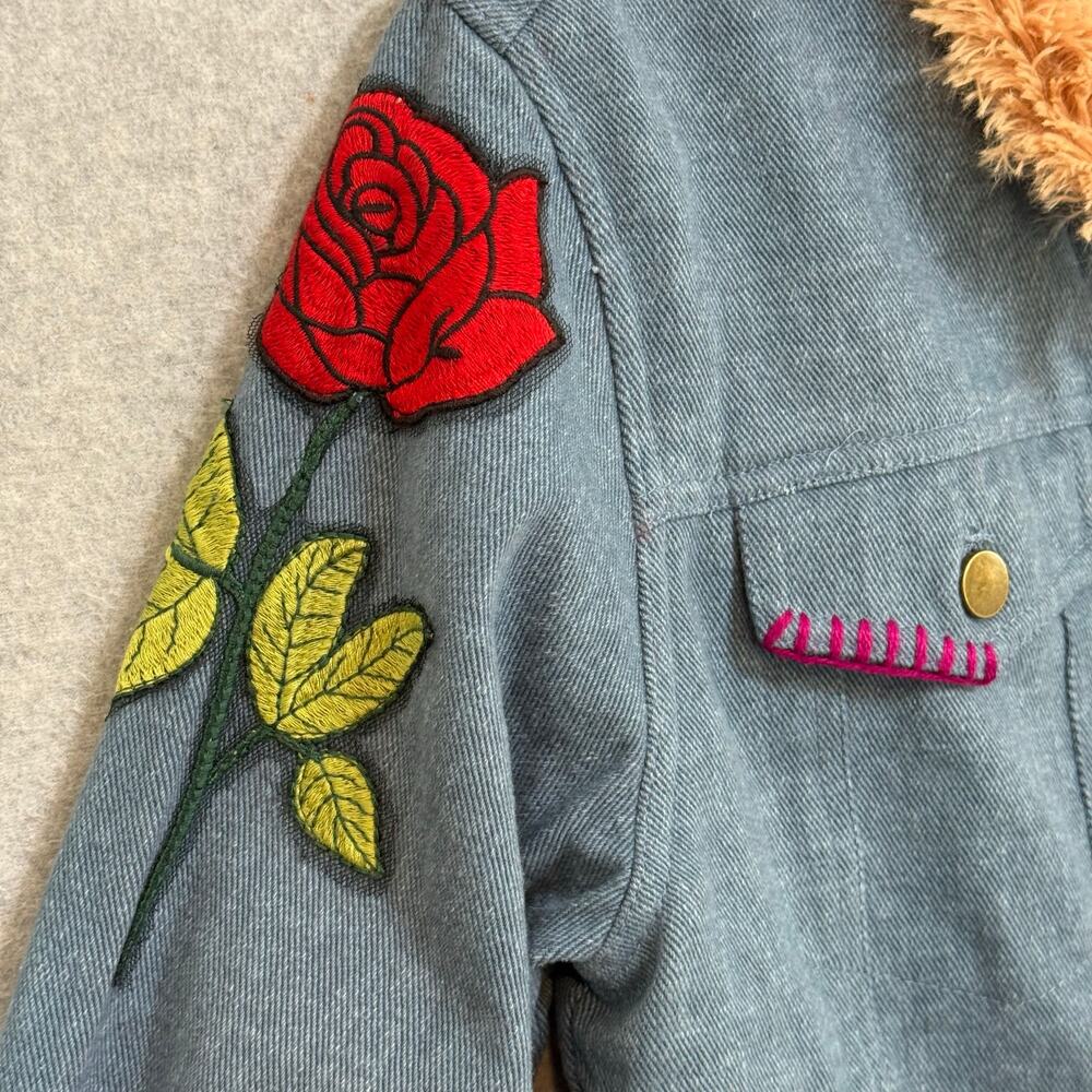 Natural Life Tara Embroidered Jacket Size S Floral Embellished Bohemian Dopamine - Picture 5 of 12
